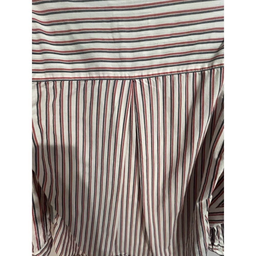 Grayson 3 8-10 Shirt Womens Multicolor Striped Button The Hero Cotton - Picture 5 of 8